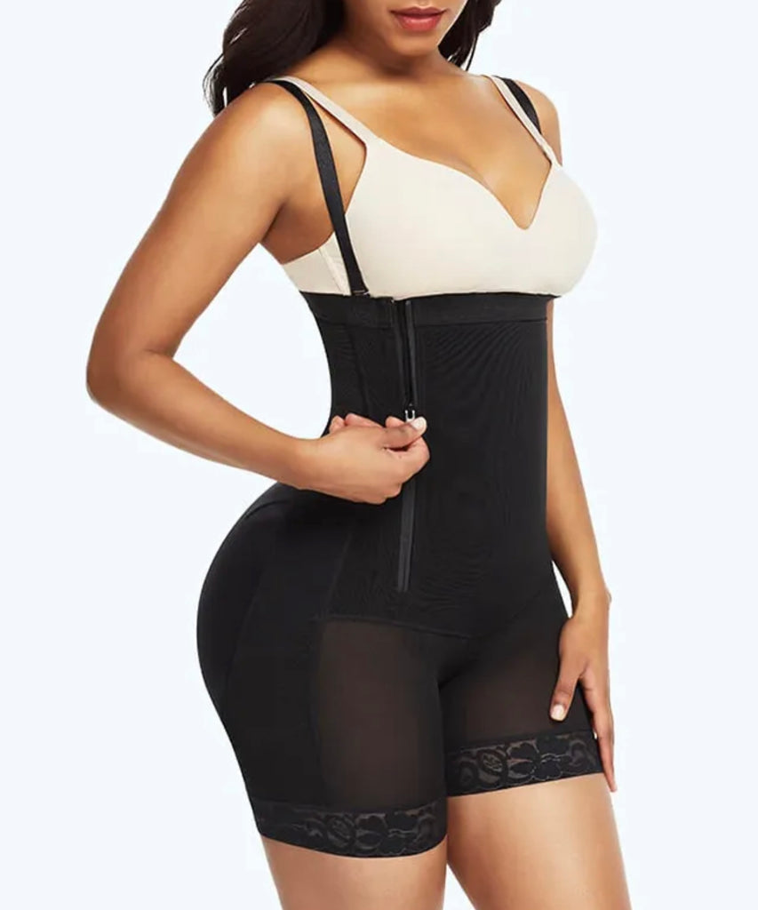 FeelinGirl Body Shaper for Women | Tummy Control Shapewear with Side Zipper  | Open Bust | Daily Comfort & Confidence